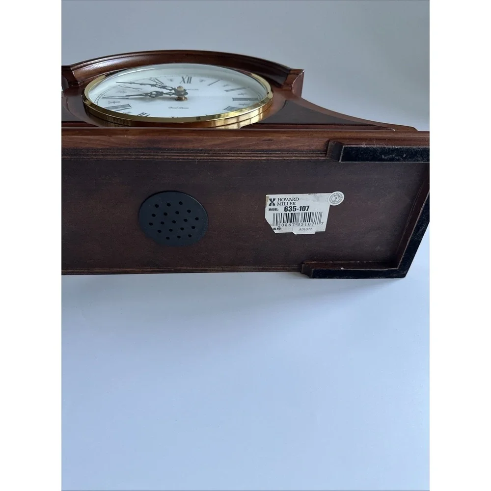 Howard Miller Quartz Mantel Clock Dual Chime Model 635-107 Working